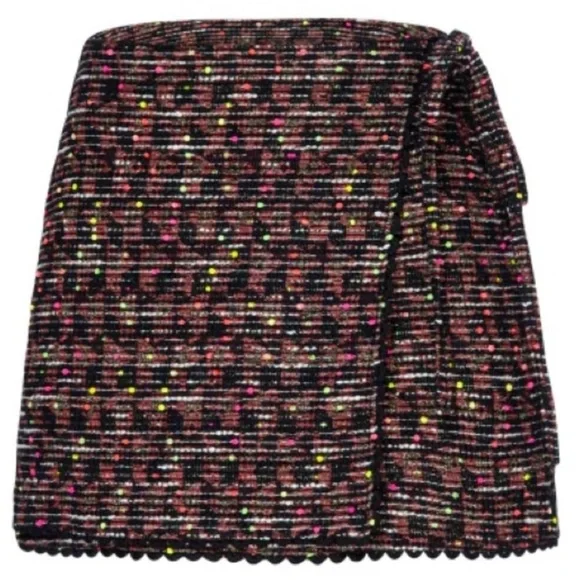 Le Superbe Lennon Tweed Wrap Skirt size 8 - Picture 2 of 10